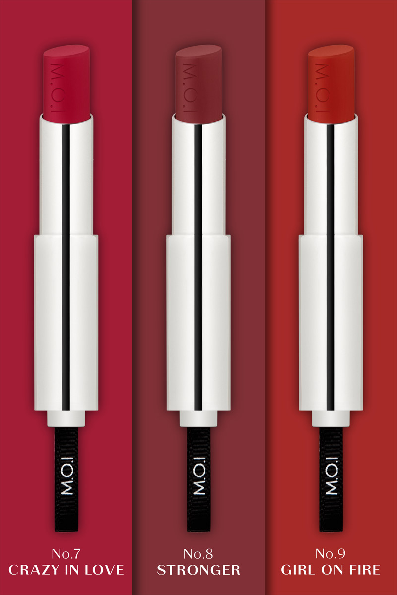 SET 3 TÔNG ĐỎ SON THỎI LOVE M.O.I